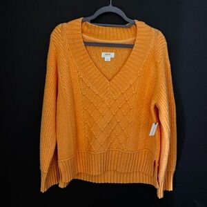 Maeve by Anthropologie Tangerine Knit Sweater